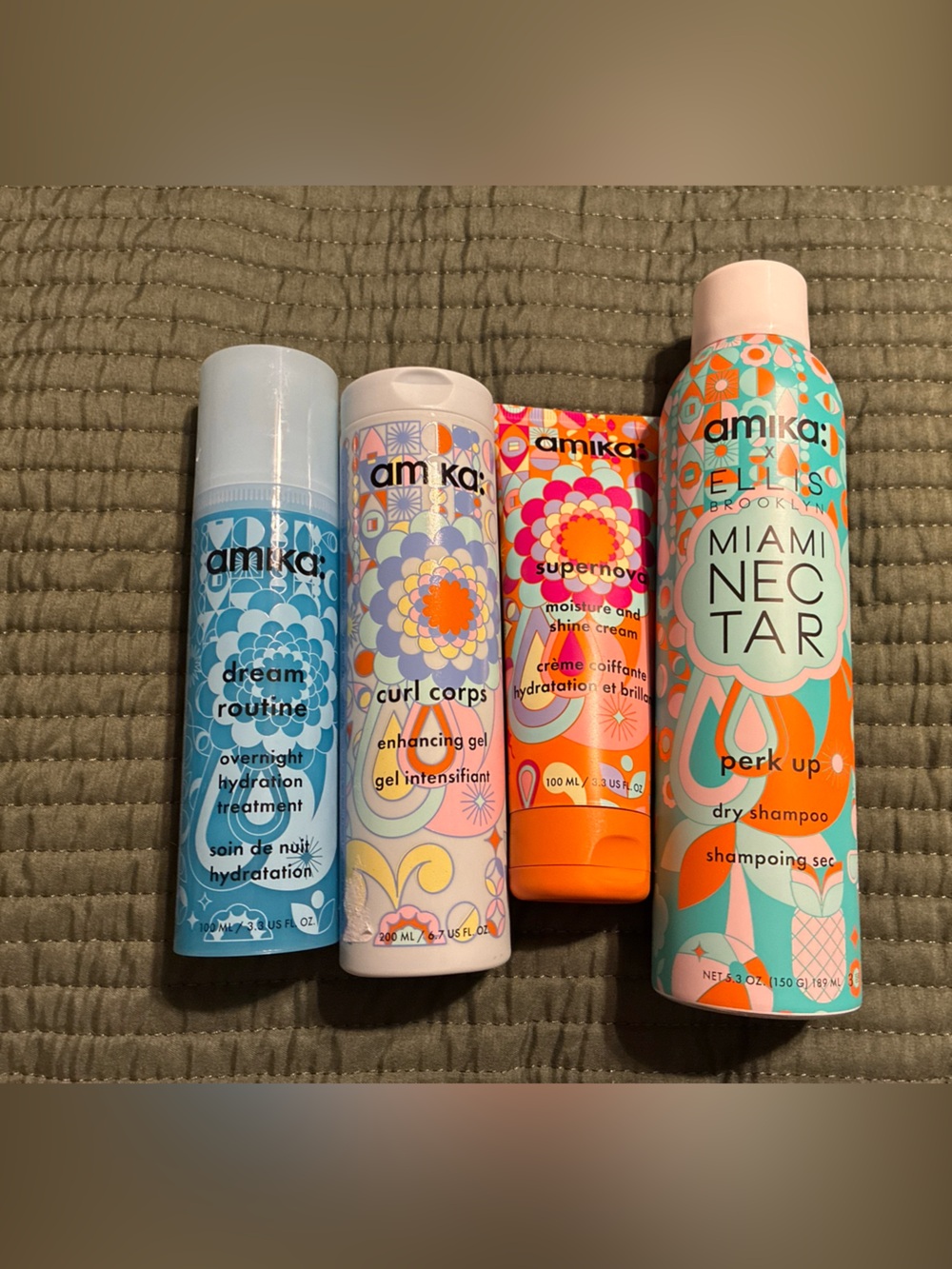 Amika set of 4 full size hair care products new
